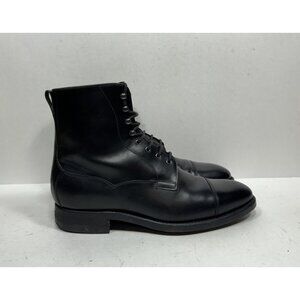 Carlos Santos Skoaktiebolaget Men’s Calfskin Dress Boots Black Men’s Size 8.5 US
